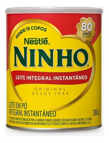 Leite Ninho Integral E Instantâneo - Leite Em Pó Ninho Integral Instantâneo Lata 380g Nestlé | MercadoLivre