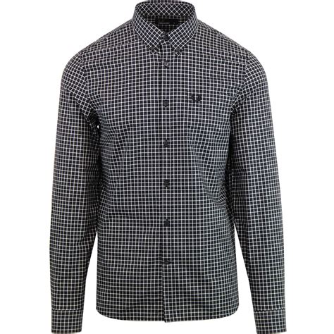 Fred Perry Mens Mod 3 Colour Gingham Shirt In Black