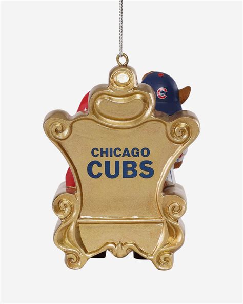 Clark Chicago Cubs Mascot On Santas Lap Ornament Foco