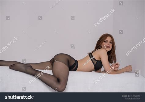 Seductive Brunette Woman Fashion Pose Wearing Stock Photo Shutterstock