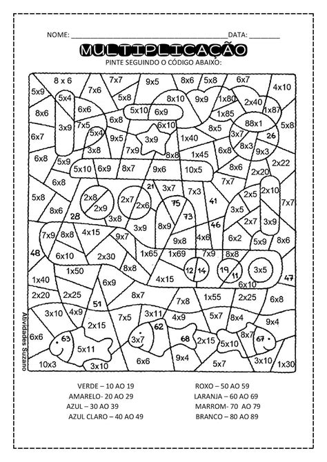Atividades De Matematica 4 Ano Multiplicação Com Dois Numeros