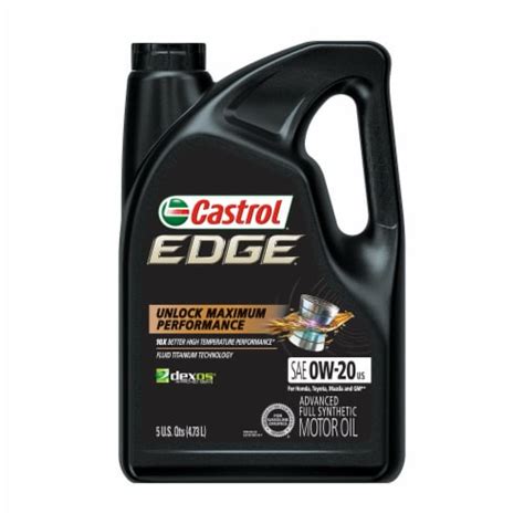 Castrol Edge Sae 0w 20 Advanced Full Synthetic Motor Oil 5 Qt Frys