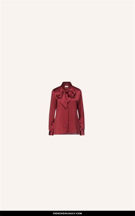 French Silk Pussy Bow Shirts