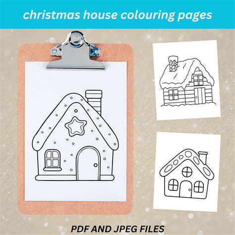 Christmas House Colouring Pages, Colouring Pages, Coloring Pages for