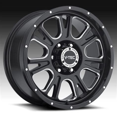 Find 17" Inch 6x5.5 Gloss Black and Milled Wheels Rims 6 Lug Chevy 1500 ...