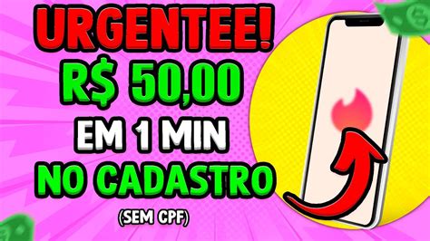 Ganhe 50 Reais SÓ Pra Se Cadastrar App Pagando 50 Por Cadastro