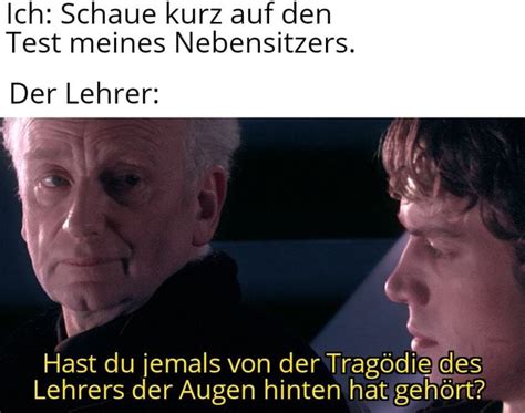 Ich Schaue Kurz Auf Den Test Meines Nebensitzers Der Lehrer Hast Du