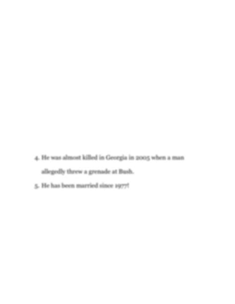 SOLUTION: George W Bush Fun Facts - Studypool