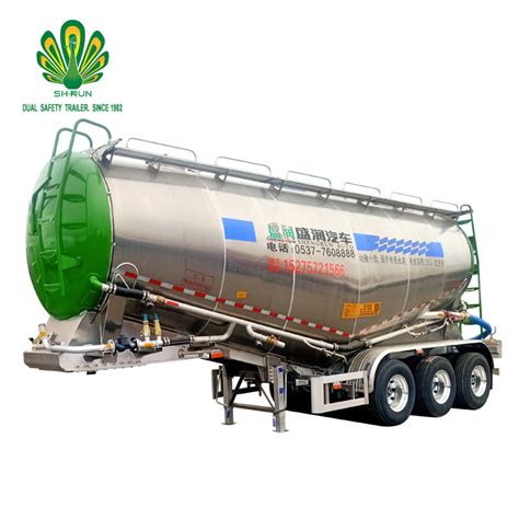 30 35 40 45 50 Cbm Cement Bulker Dry Powder Bulk Tanker Semi Trailer