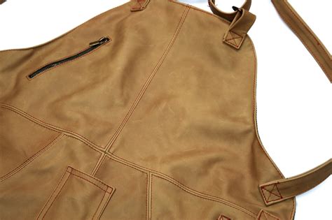 Zip Pocket Premium Leather Grilling Apron BBQ– PDCollection Leatherwear ...