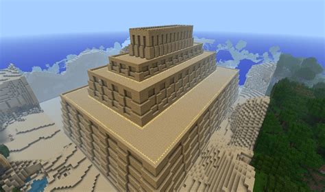 Ziggurat Minecraft Ancient Sumerian Ziggurat I Made With An Oasis At
