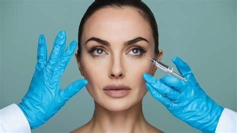 Premium Photo Plastic Surgeons Giving Botox Injection In Female Skin