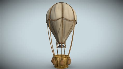 Stylized Hot Air Balloon PBR Game Ready Low Poly Buy Royalty Free D