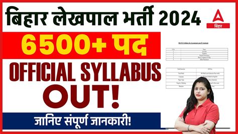 Bihar Lekhpal Vacancy 2024 Syllabus Out जनए सपरण जनकर YouTube