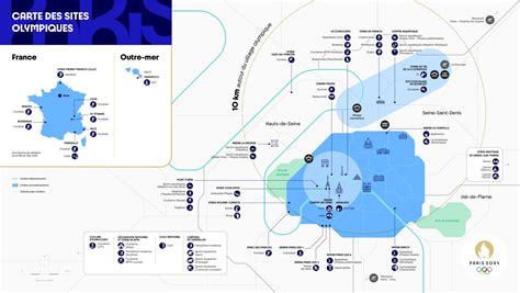 Découvrez la carte des sites olympiques et paralympiques de Paris 2024