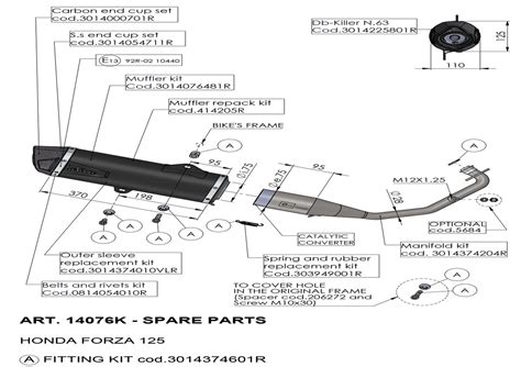 Ligne déchappement LEOVINCE NERO ECE HONDA FORZA 125 ABS 2021 2023