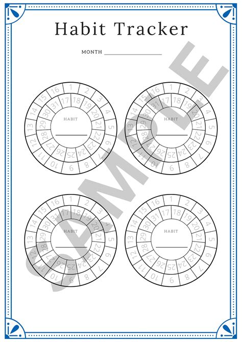 2023 Habit Tracker Printable Habit Tracker Digital Yearly Monthly