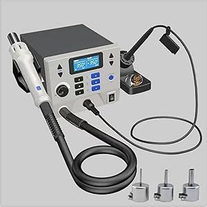 Amazon CHIPEL 1300W 2 In 1 Digital Rework Station Hot Air Gun 90W Soldering Iron Solder
