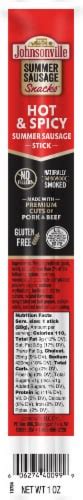 Johnsonvile Hot Spicy Summer Sausage Stick Oz Kroger