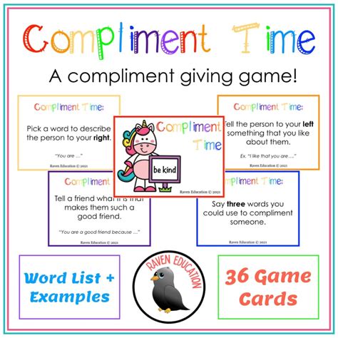 Compliment Time A Compliment Giving Game Social Skills Teaching