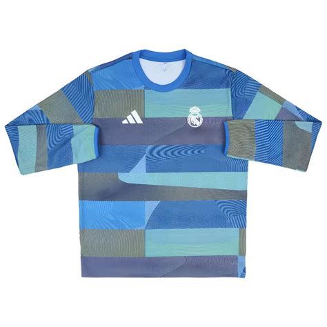 real madrid pre match warm top blue jp uksoccershop