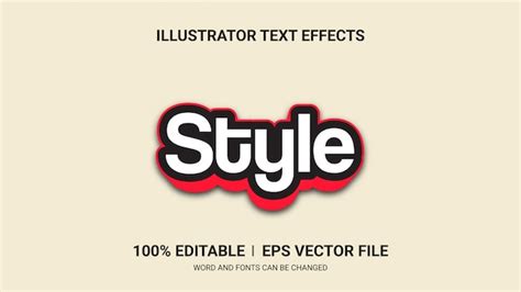 Effets De Texte Modifiables Effets De Texte De Style Vecteur Premium