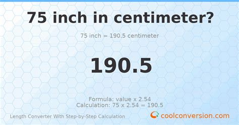 75 Inches Is How Many Centimeters The Precise Conversion You Need To Know