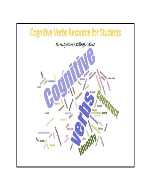 cognitive verbs resource  students  parents  inquiry