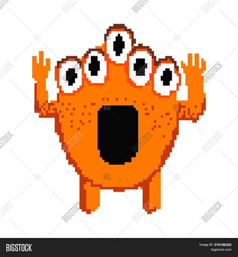 Scared Shouting Pixel Image And Photo Free Trial Bigstock