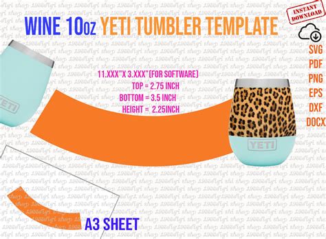 Wine 10 Oz Yeti Svg Wine Template Wine Tumbler 10oz Template 10 Oz