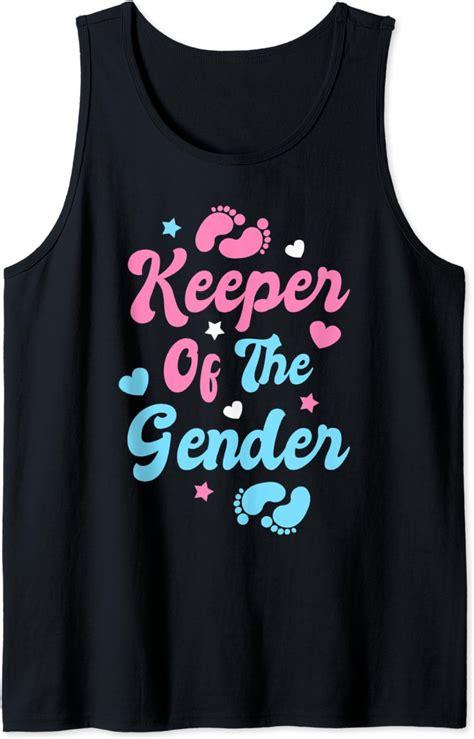 Keeper Of The Gender Shirt Gender Reveal Tank Top Clothing Shoes And Jewelry