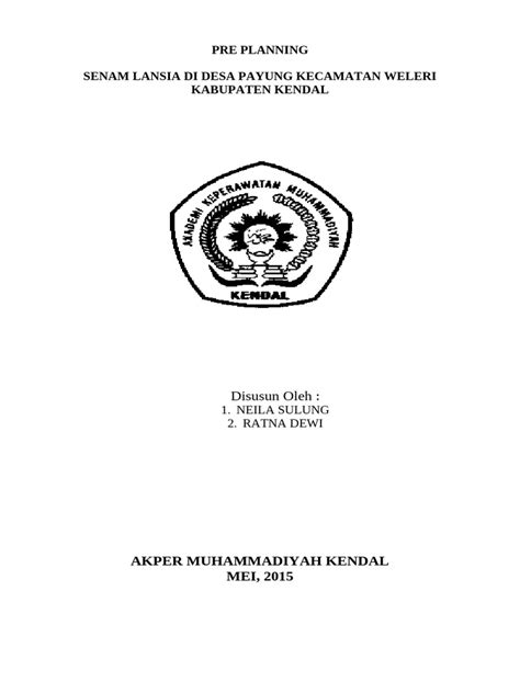 Contoh Pre Planning Akper Pdf