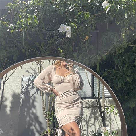 Nude Pink Dress With Gorg Bell Sleeves Love The Depop