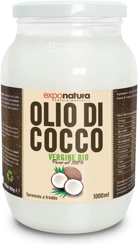 Olio Di Cocco Biologico Premium 1000ml Puro Al 100 Crudo E