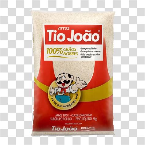 Pacote de Arroz Tio João PNG Transparente Sem Fundo download