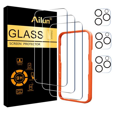 Ailun Paquete de 3 protectores de visualización para iPhone 16 Pro