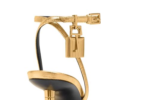 Laminated Nappa Leather Padlock Pointy Naked Sandal 85mm Tom Ford UK