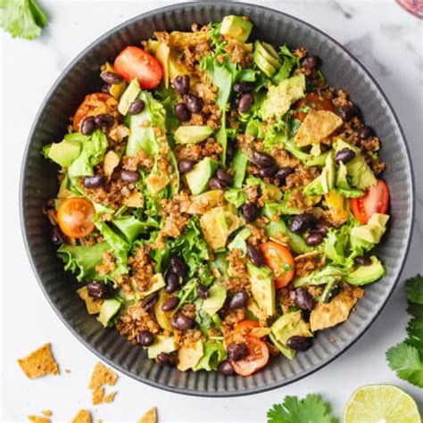 Easy Vegan Taco Salad With Walnut Meat Notably Vegan