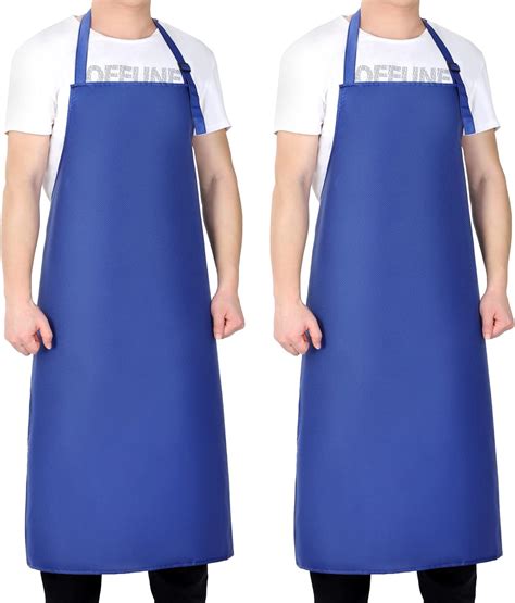 2 Pack Waterproof Rubber Vinyl Apron 40 Light Duty Model Chemical