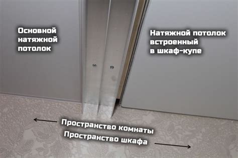 Обход встроенного шкафа-купе натяжным потолком. Закладная под шкаф-купе ...