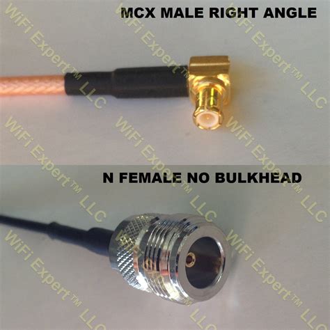 Lmr Mcx Male Angle To N Female Coaxial Rf Pigtail Cable Rf Coaxial