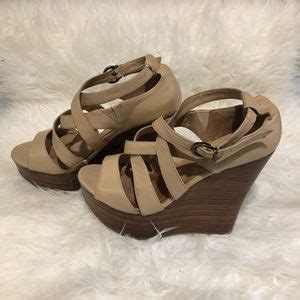 Aldo Shoes Aldo Nude Strappy Wedges Poshmark