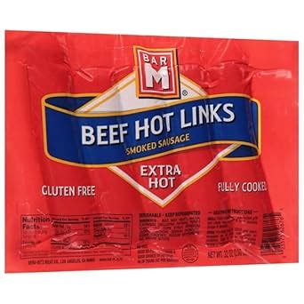 Amazon Bar M Beef Hot Links Extra Hot 32 Ounce Grocery