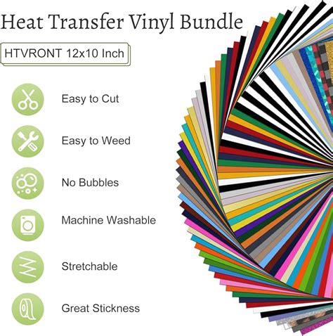 Heat Transfer Vinyl Htvront 6 Pack Htvront Vinyl Vinyl Colors