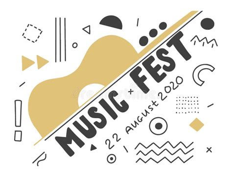 Music Festival. Hand Lettering Black and White Composition for an ...