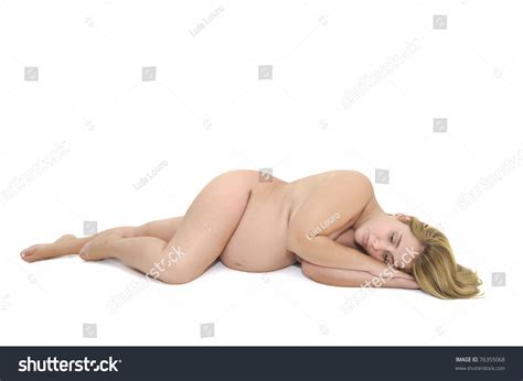 Beautiful Pregnant Naked Woman Posing Laying Stock Photo 76355068 Shutterstock