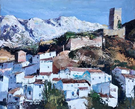 Jose Cozar - Cazorla Jaen spanish landscape oil on canvas painting at ...