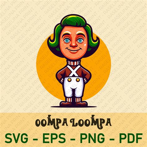 Oompa Loompa Wonka Chocolate Clipart Svg Png Digital Product Etsy