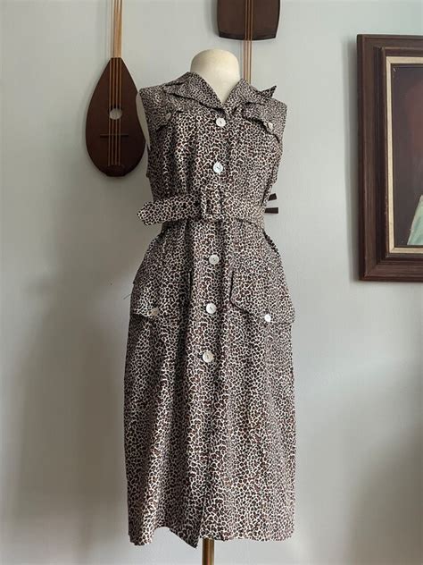 S Leopard Print Shirtwaist Dress With Matching Be Gem