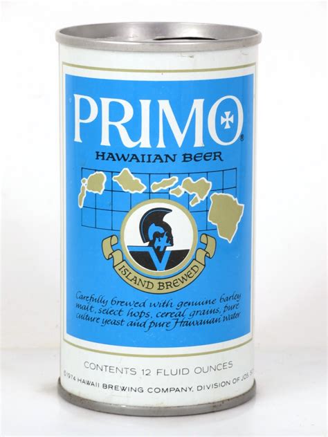 Item 109289 1974 Primo Hawaiian Beer Light Blue Tab Top Can T110 33v